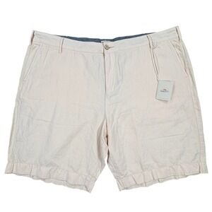 Faherty Malibu Chino Shorts Mens 42 Stone Beige Linen Cotton Resort NEW